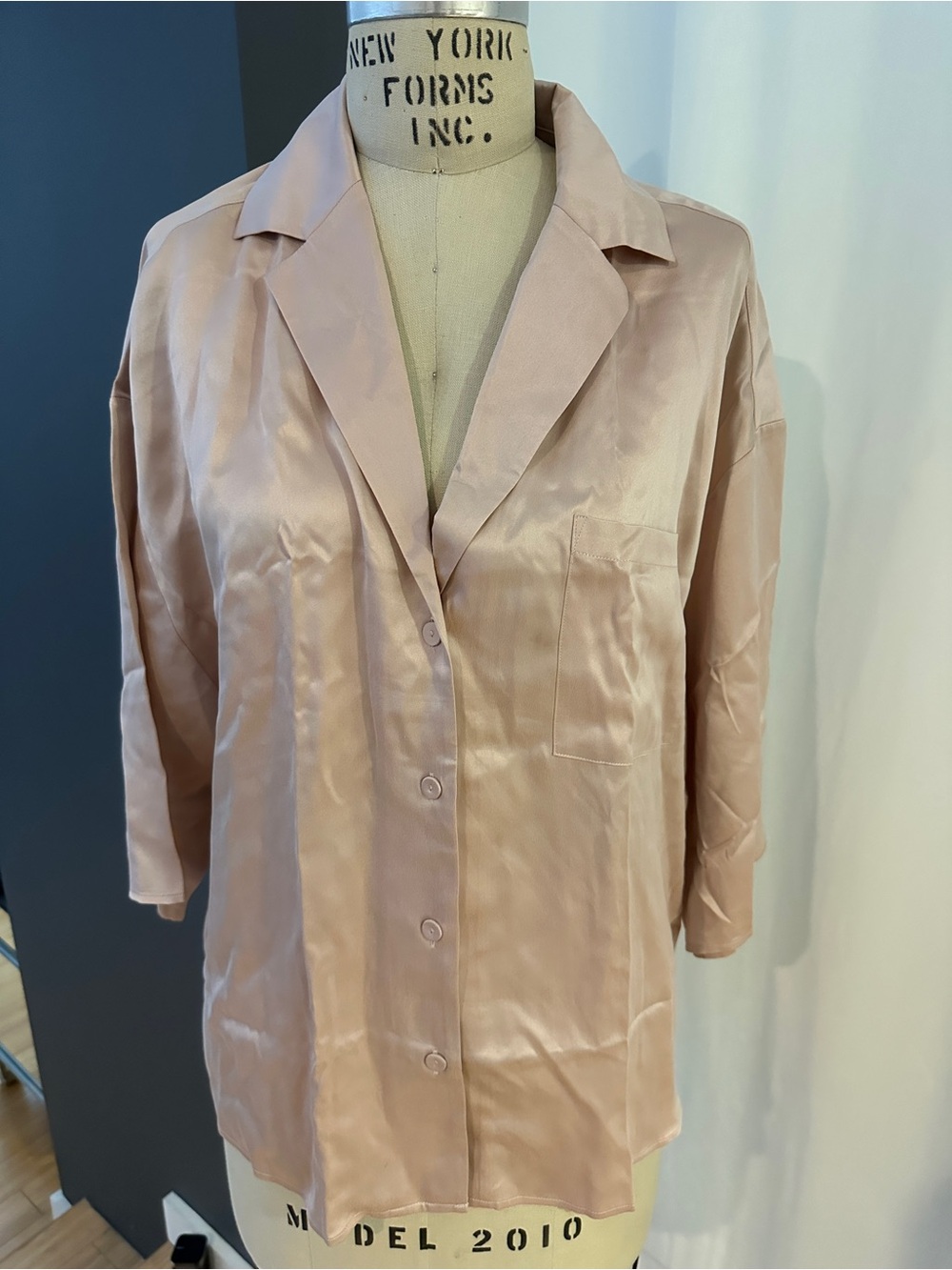 Lunya Washable Silk Blush Pink Pajama Set